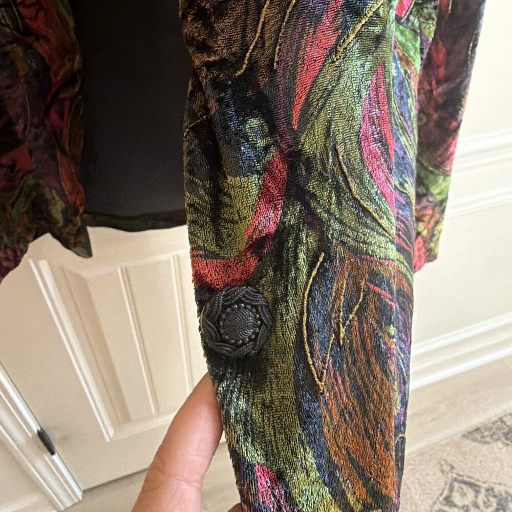 Vintage Maggie McNaughton Multicolor Pattern One Button Blazer Women’s Size 20W - Picture 6 of 13